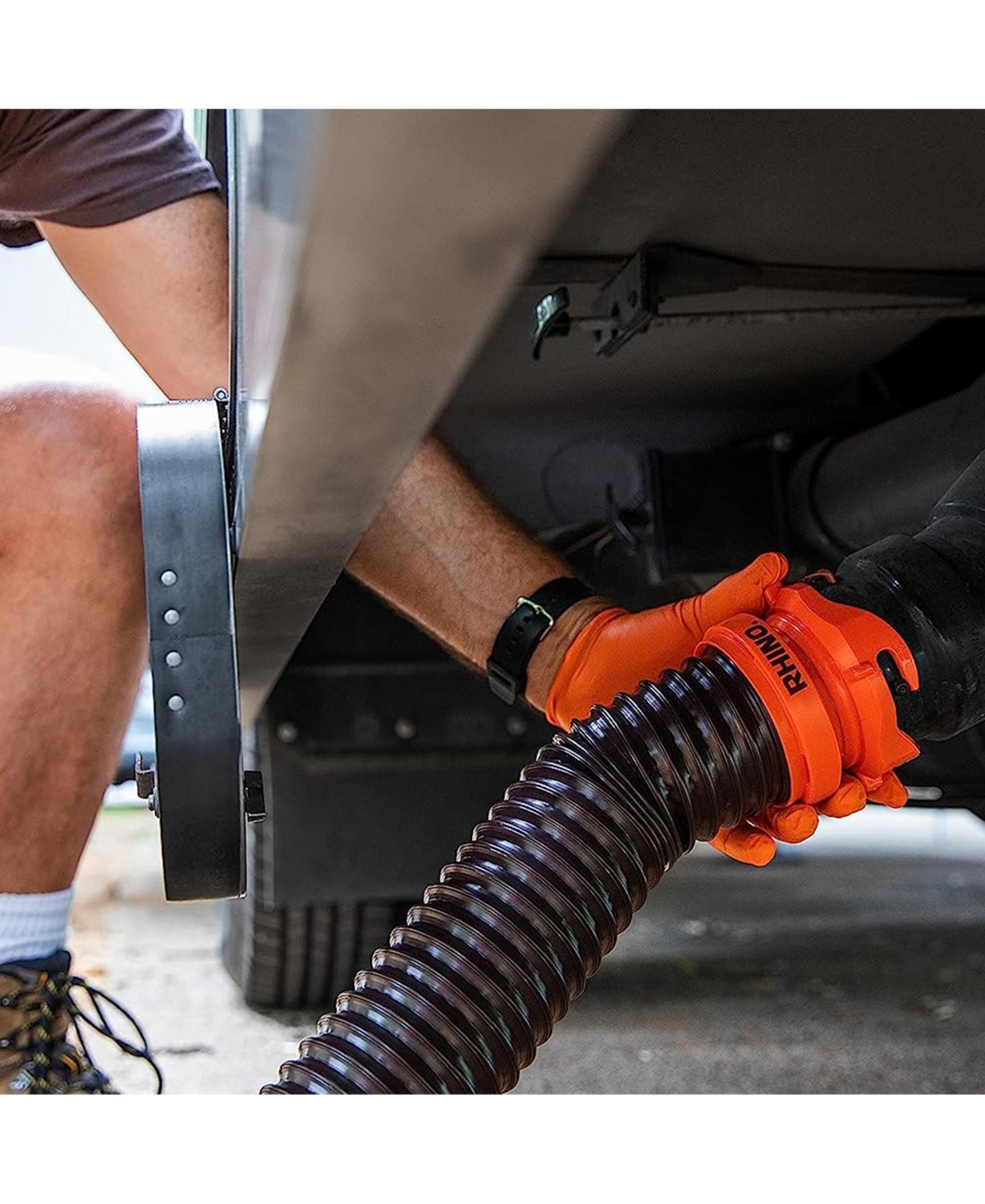 Camco RhinoFLEX 20 Foot Rv Sewer Hose Kit with Pre Attached Bayonet Fittings