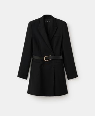 Women's Belted Blazer-Style Dress