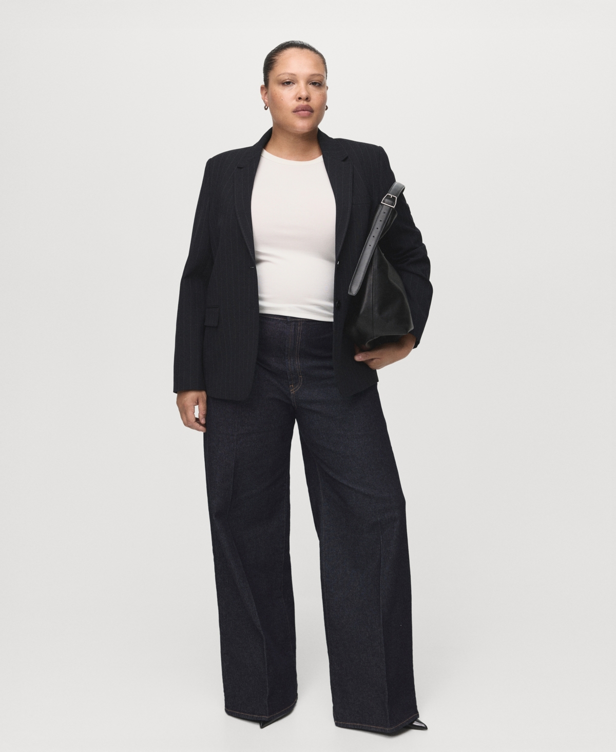 Mango Women's High-Rise Wideleg Jeans