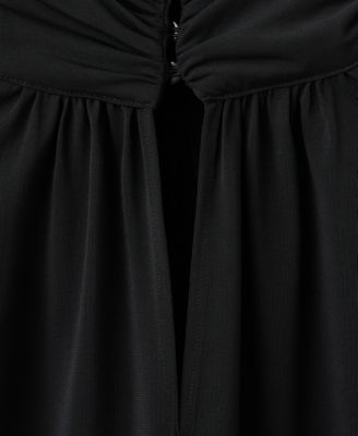 Women's Flared Sleeves And Ruffles Blouse