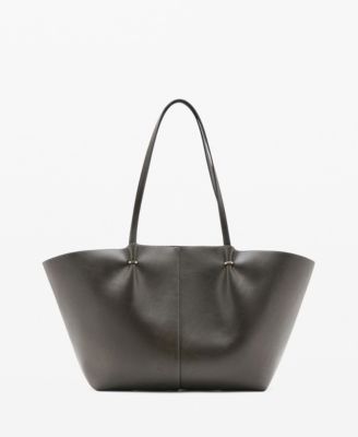 MANGO - Women's Metallic Details Shopper Bag