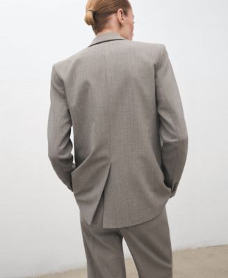 Women's Double-Breasted Wool Blend Blazer