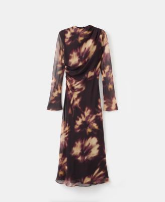 MANGO - Women's Tie-Dye Ruched Dress