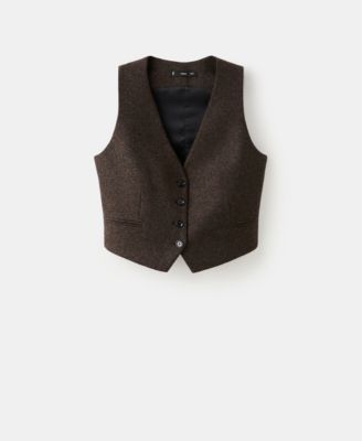 Women's Speckled Wool Vest