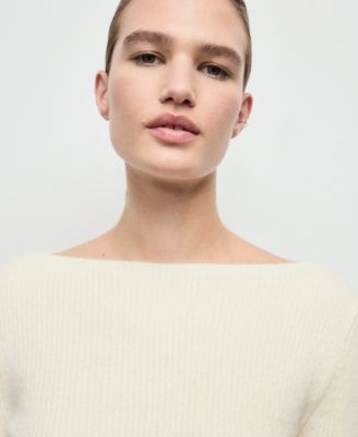 Women's Knitted Ribbed Sweater