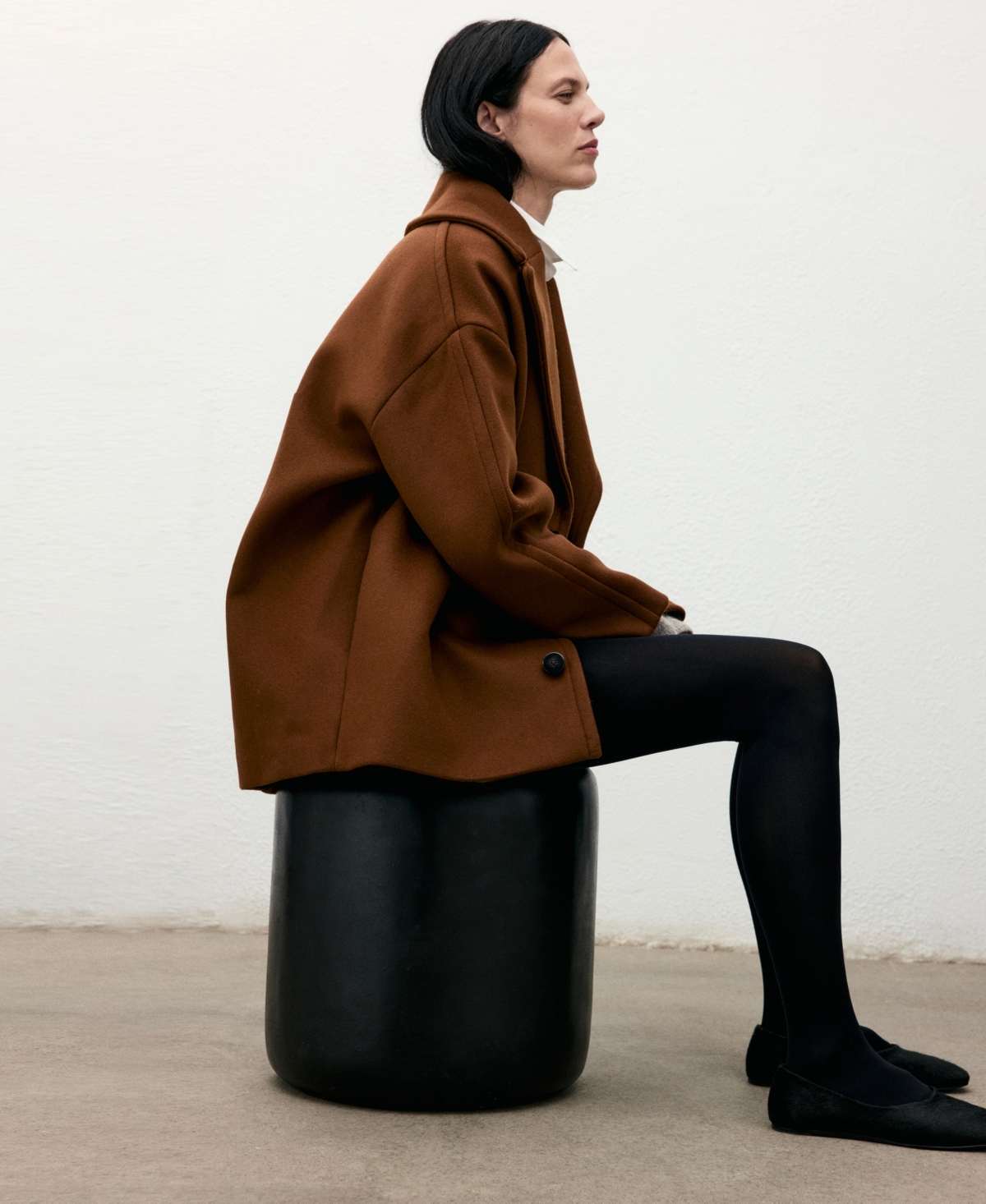 Mango Women's Lapel Manteco Wool Coat In Brown