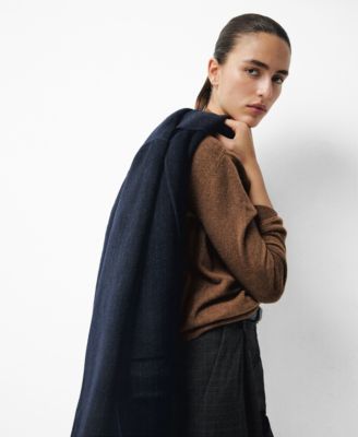 MANGO - Women's 100% Cashmere Perkins Neck Sweater