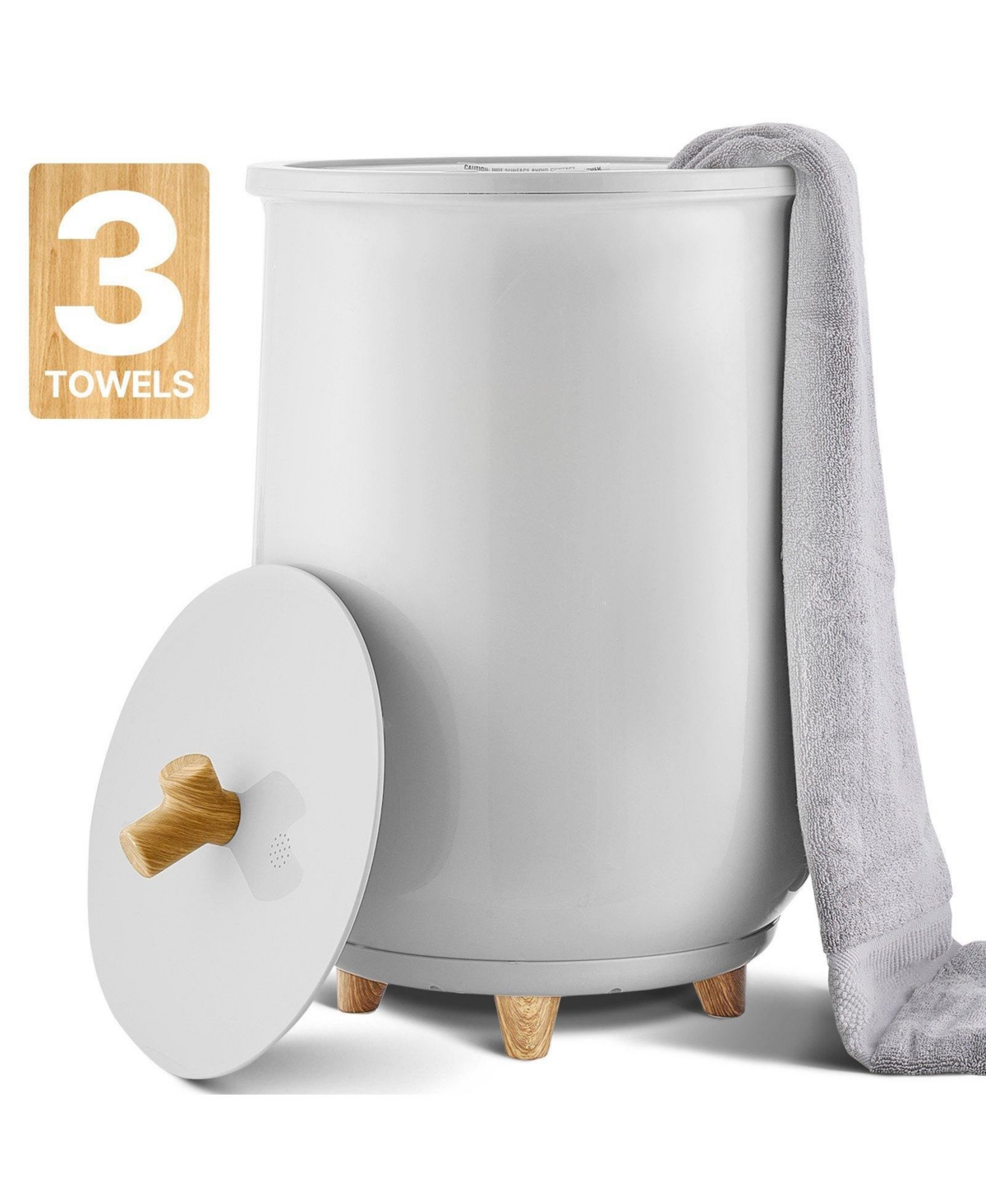 Ecooso Towel Warmers for Bathroom, Towel Warmer Bucket Auto Shut Off for Spa Fits up to 3 Oversized Bath Towels, Blankets, Clothes, Bathrobes