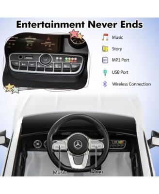 12V Kids Ride on Car Mercedes-Benz AMG CLA 45 with Remote-White