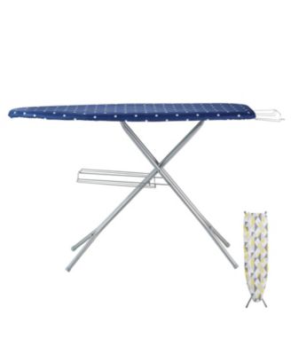 Ironing Board with Storage Tray, 55"x15" Surface, 4-Layer Heat-Resistant Cover, 10 Height Adjustments for Home Use