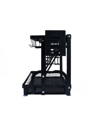 Metal 2-Tier Countertop Caddy, Black