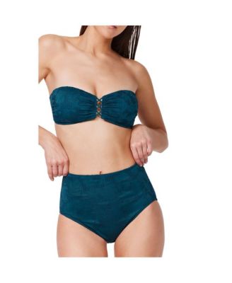 Women's Jolene Textured Bandeau Bikini Top