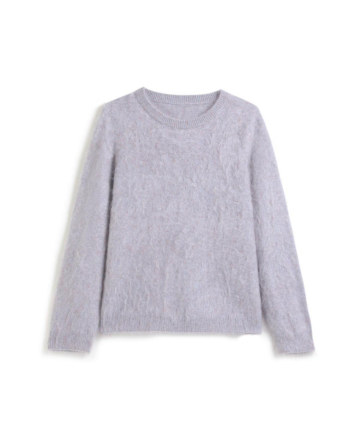 Bellemere New York Women's Brushed Pure Cashmere Crew-Neck Sweater