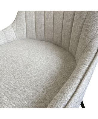 5-Piece Dining Table Set with Round Walnut Table, Metal Base and Upholstered Chairs for Space-Saving Kitchen Use