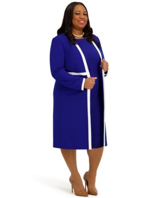 Women's Framed Waist Seam Open Topper Jacket, Regular & Plus