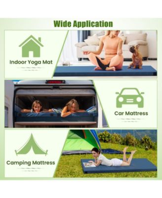 Foldable Camping Mattress with High density foam Cushion and Anti-slip Bottom