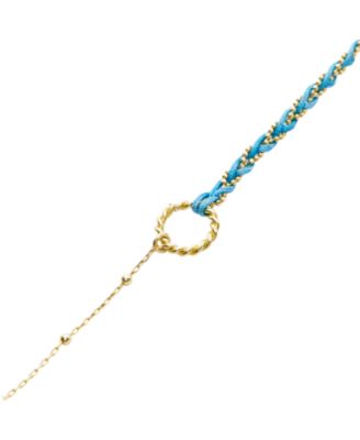 Handmade Rope Braided Sterling Beaded Chain Bracelet