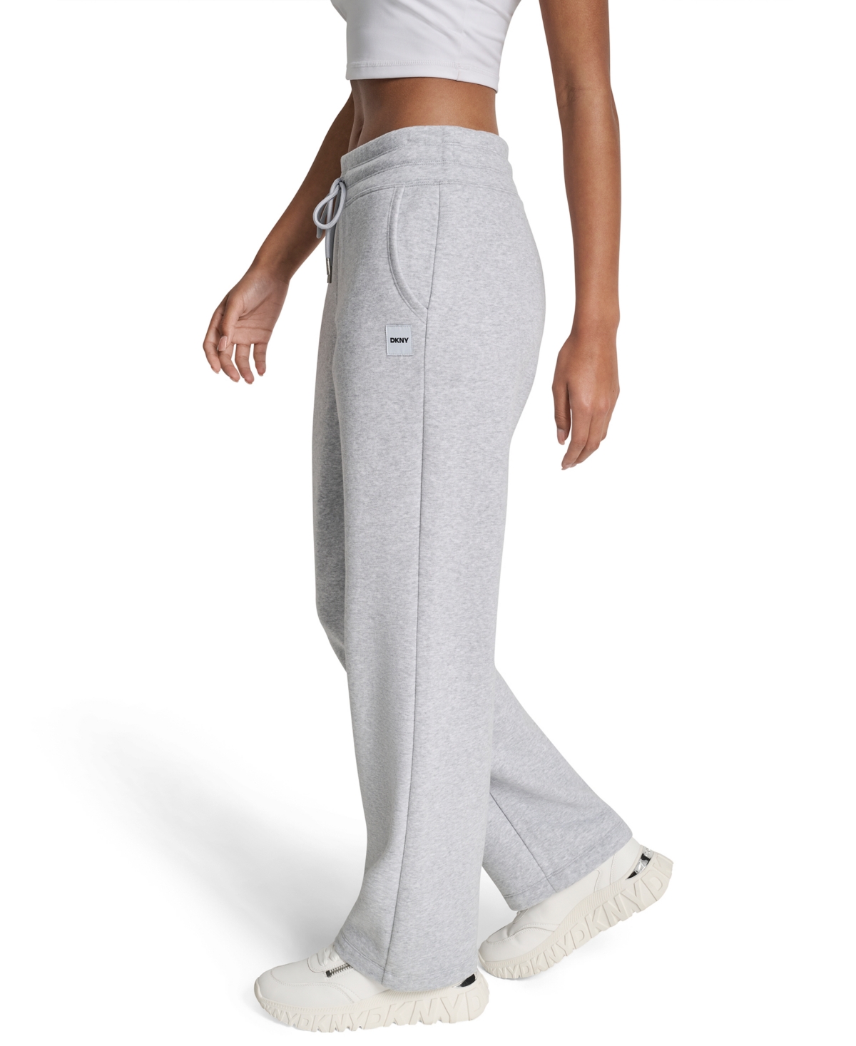 Dkny Sport Women's Tonal Logo Patch Relaxed Fit Track Pants