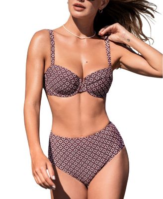 Women's Underwire Sweetheart High Waisted Bikini Set