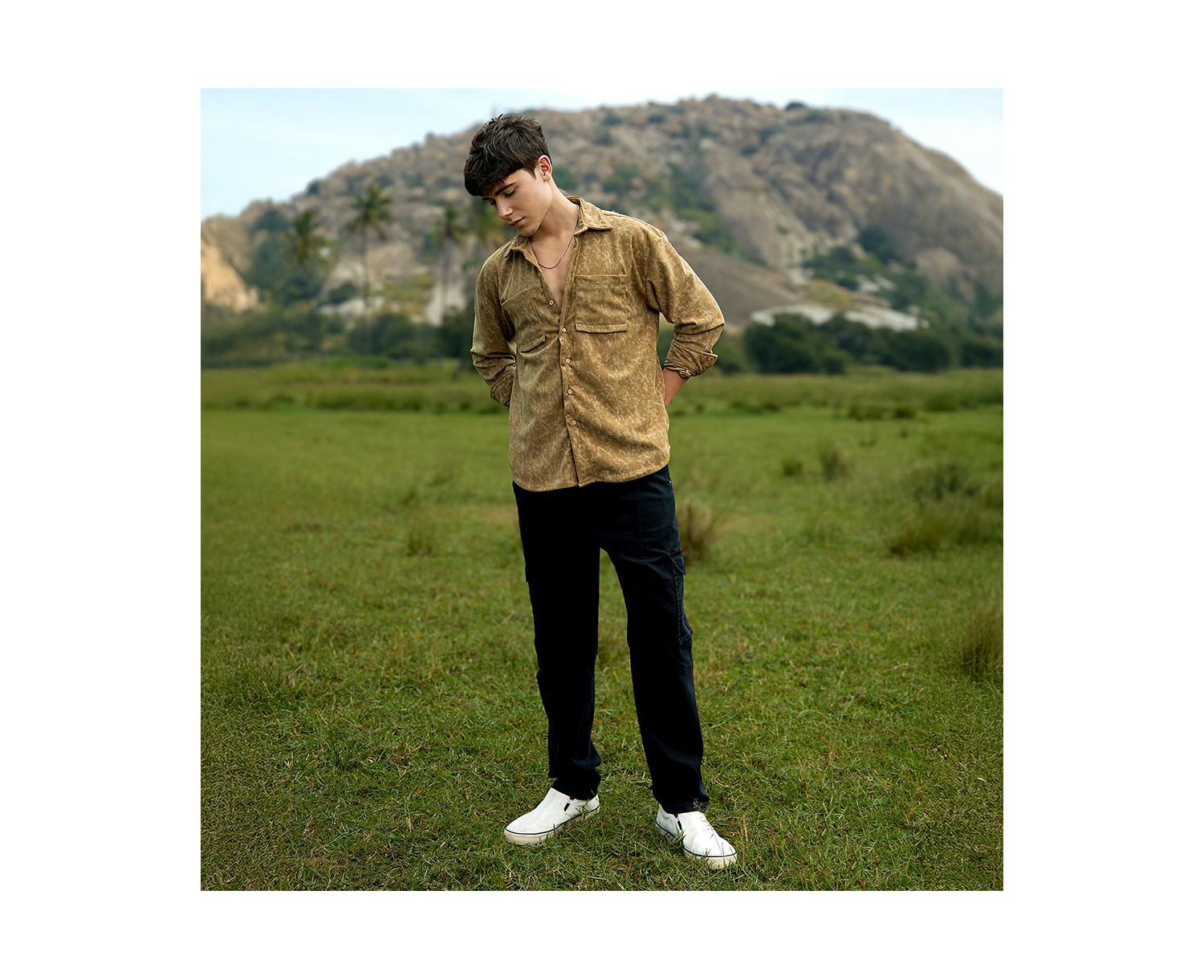 Men's Faded Corduroy Oversized Shirt