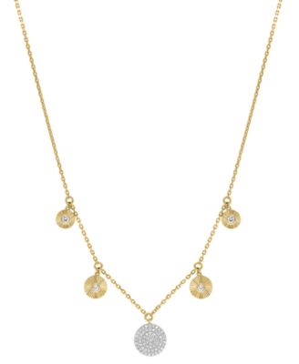 Diamond (3/8 ct. t.w.) Necklace in 14k Yellow Gold