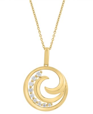 Diamond Pendant Necklace (1/4 ct. t.w.) in 14k Yellow Gold