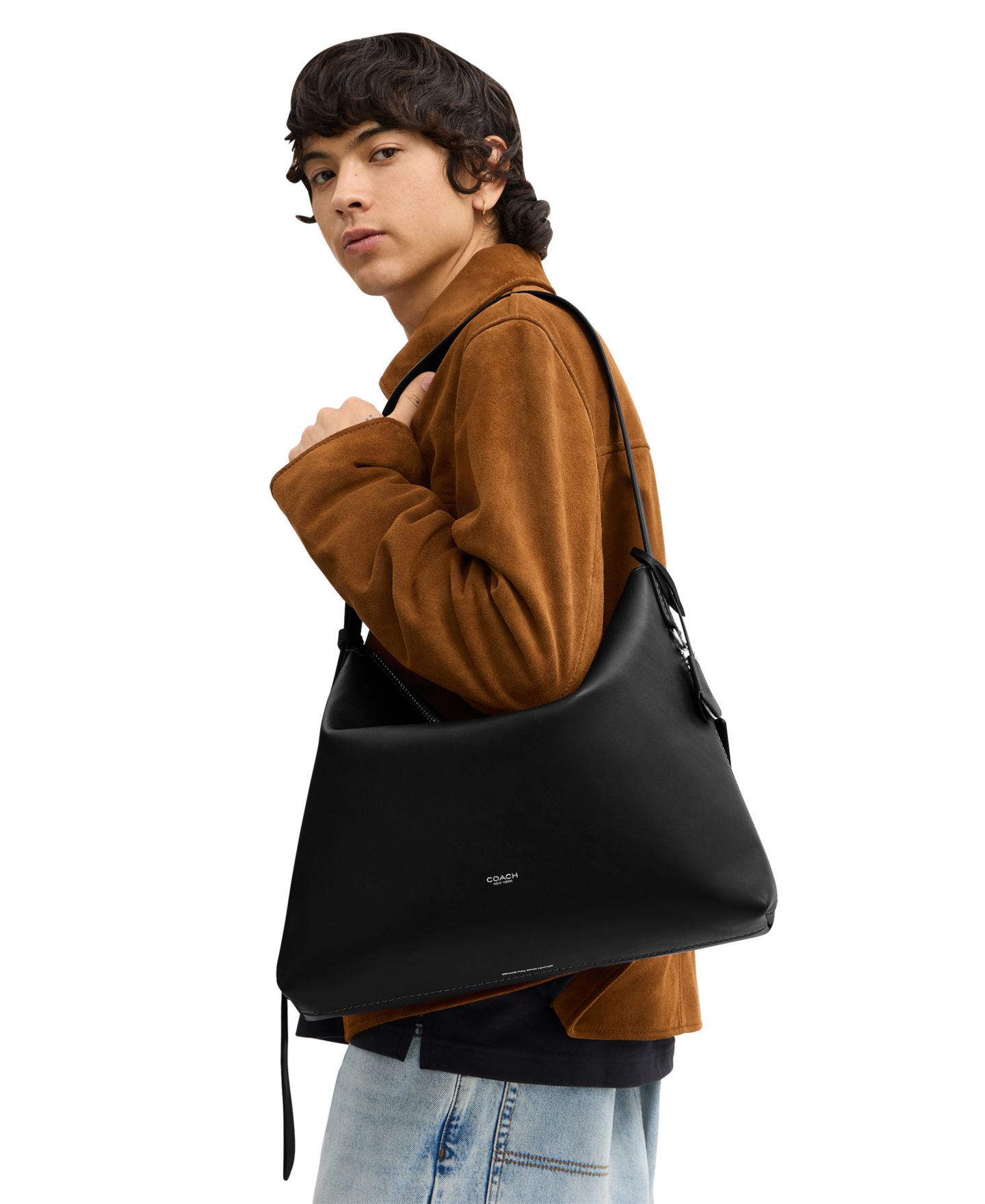 Мужская сумка COACH Zip-Top Messenger, цвет: Чёрный — фото 8