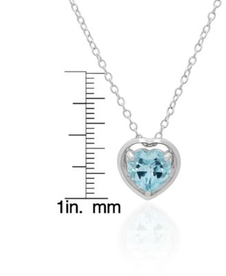 2-Pc. Blue Topaz Heart Pendant Necklace & Earrings Set (5.40 ct. t.w.) in Sterling Silver