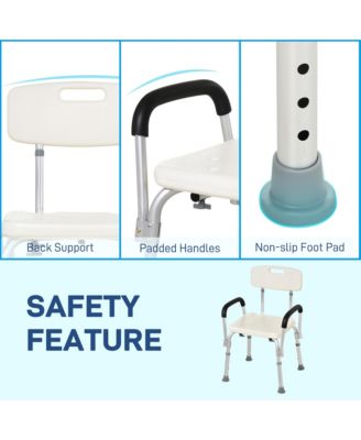 Adjustable Medical Shower Chair BathTub Seat Bench Easy Detachable Backrest