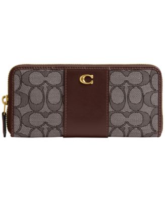 COACH SIGNATURE ACCORDION ラウンドファスナー COACH Essential Slim Accordion Signature Canvas Zip Around Wallet