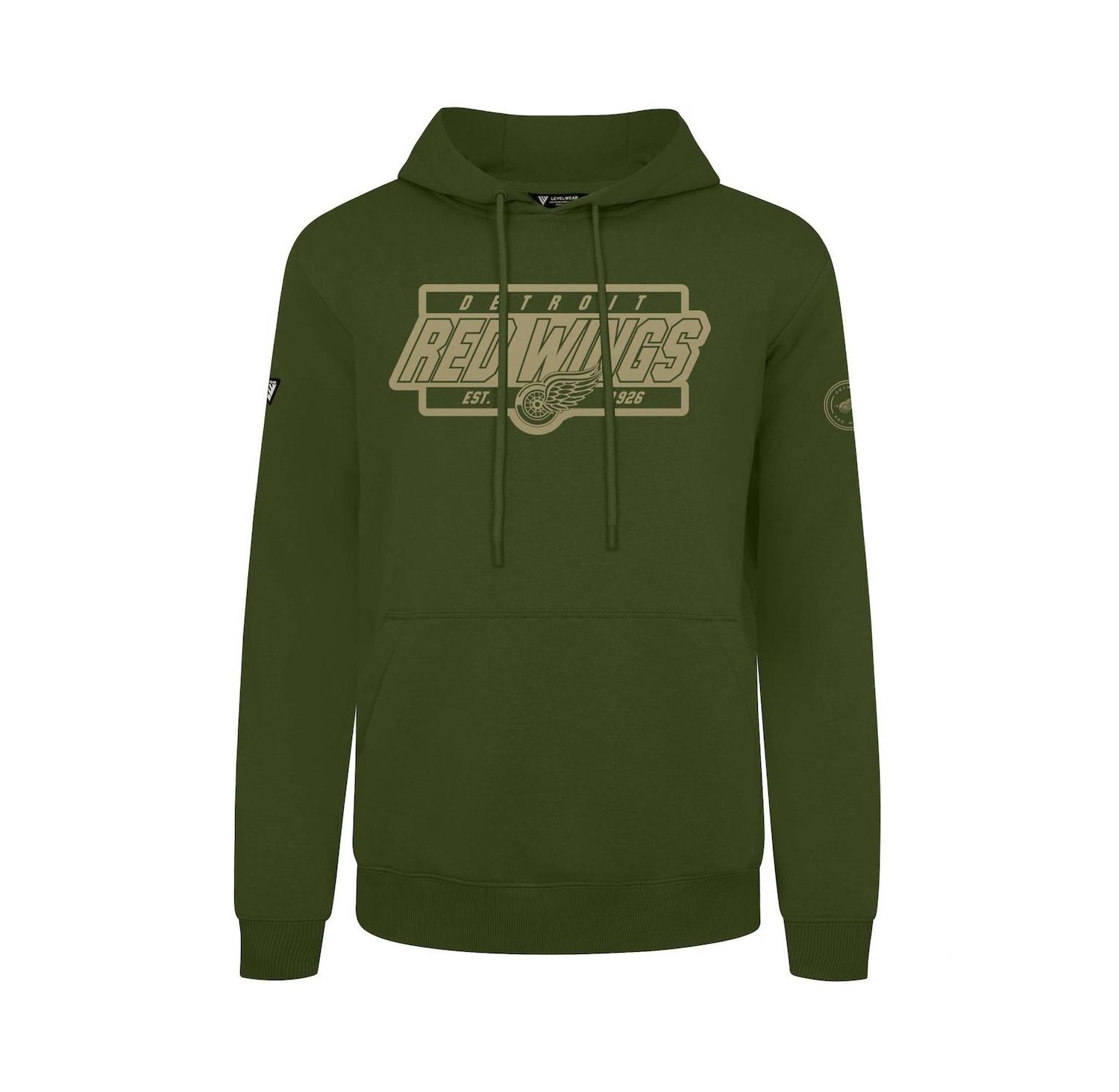Men's Olive Detroit Red Wings Podium Pullover Hoodie