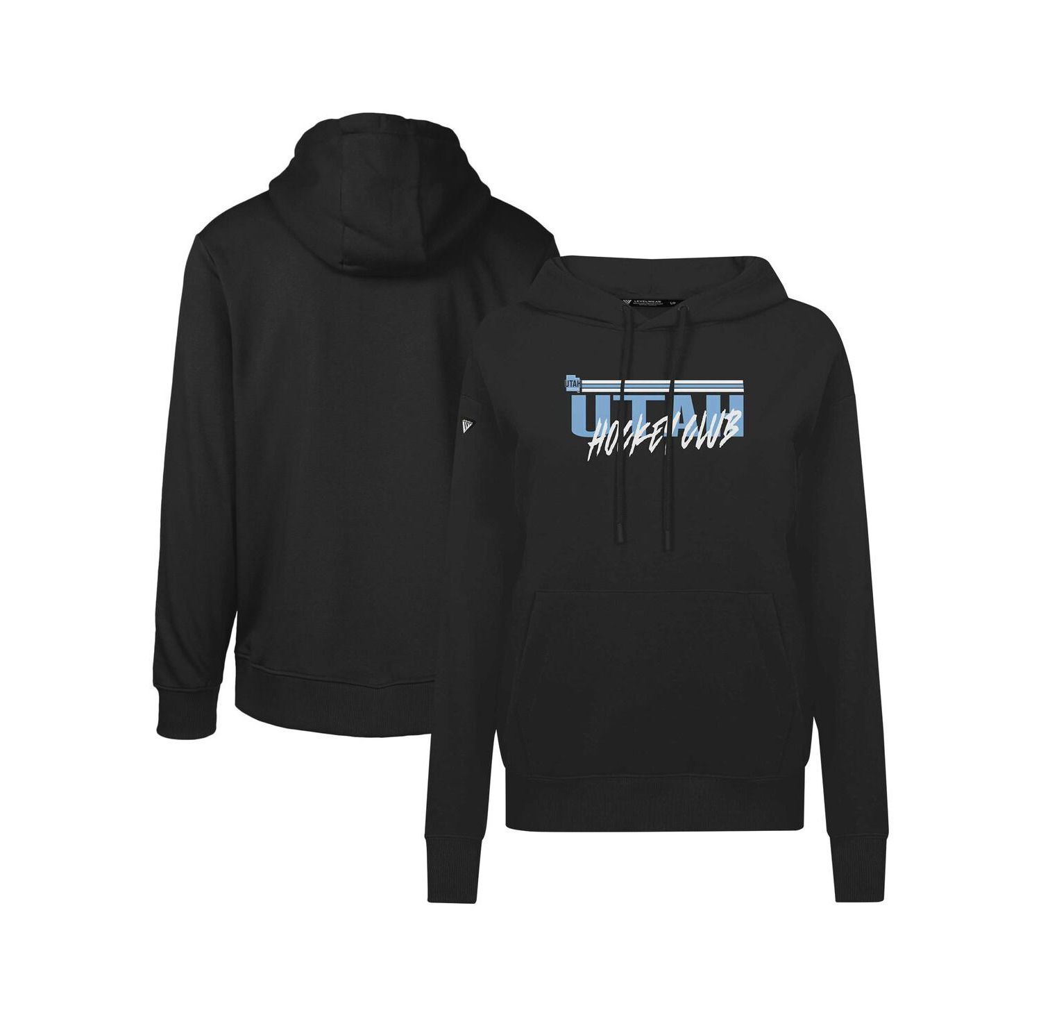 Women's Black NHL Utah Adorn Etched Pullover Hoodie