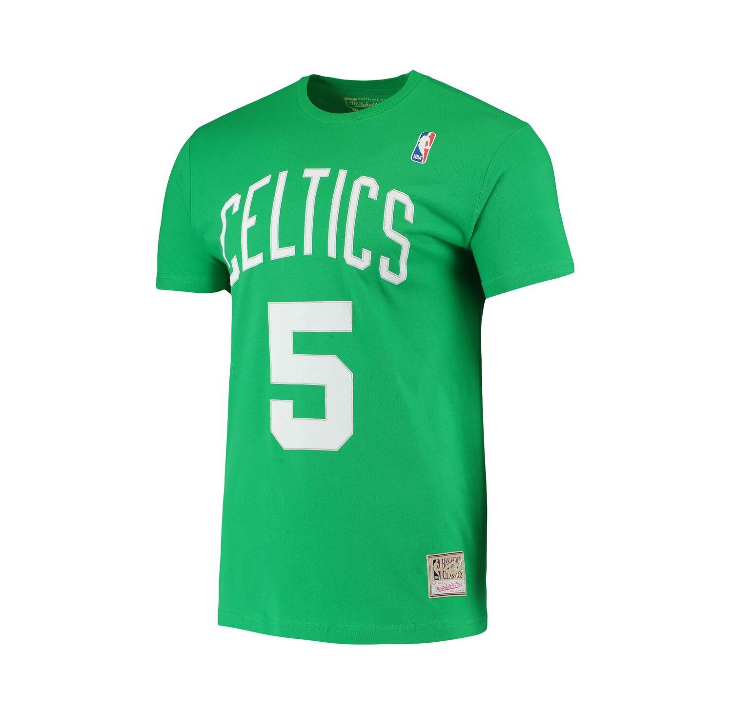 Men's Kevin Garnett Kelly Green Boston Celtics Hardwood Classics Stitch Name & Number T-Shirt