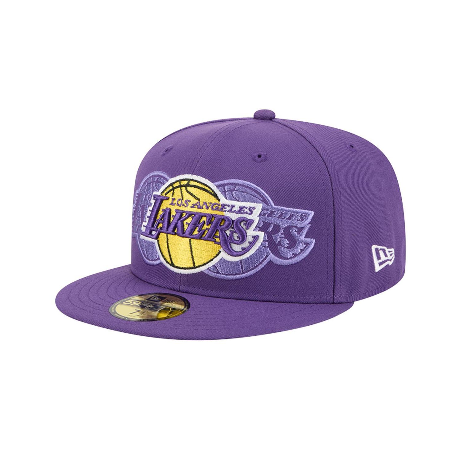 Men's Purple Los Angeles Lakers Tri-Hit 59Fifty Fitted Hat