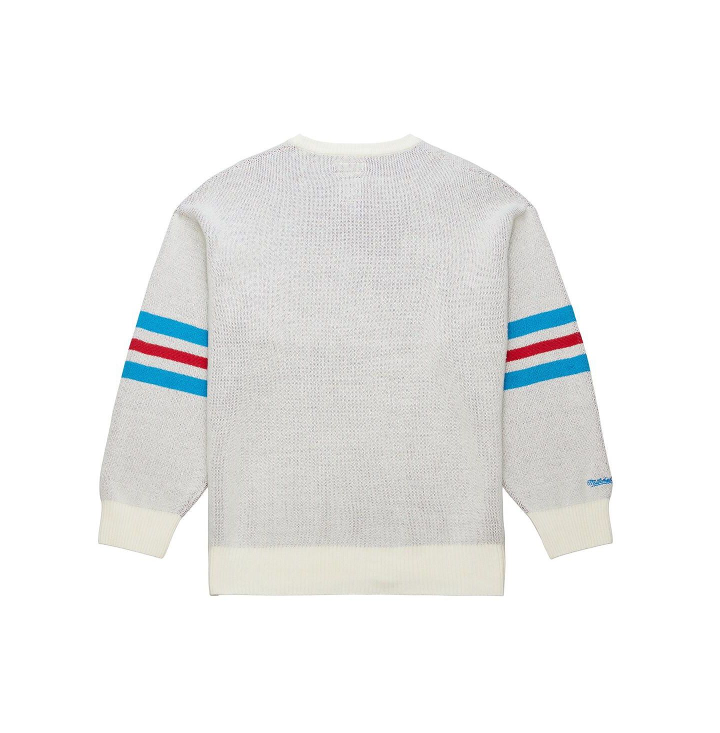 Мужской свитер Mitchell & Ness Cream New York Rangers Centennial Retro Logo — фото 2