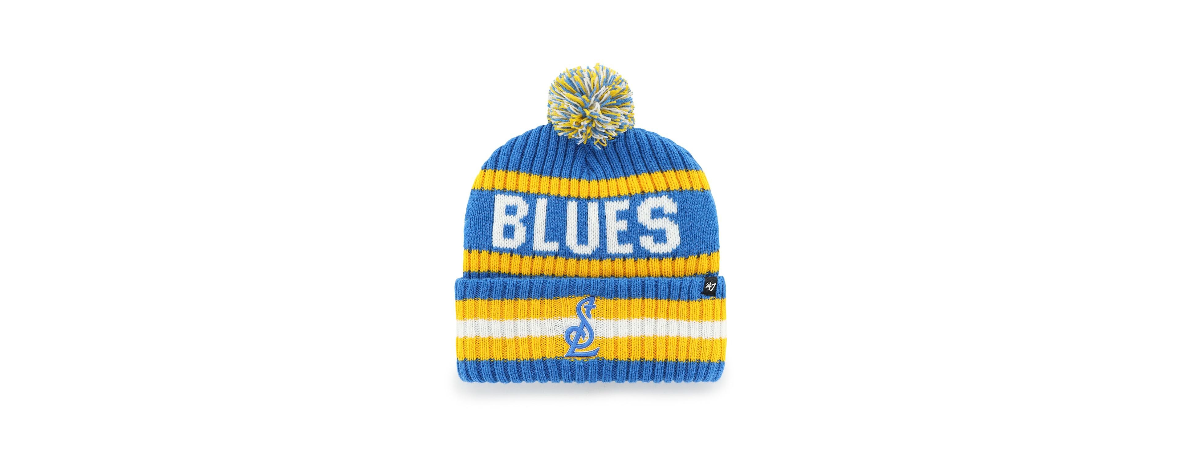Men's Blue St. Louis Blues Bering Cuffed Knit Hat with Pom