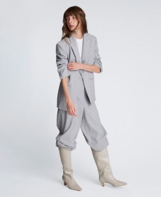 Women's Fly Front High-Rise Boyfriend Pants