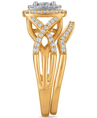 Diamond Bridal Set (5/8 ct. t.w.) in 10k Yellow Gold