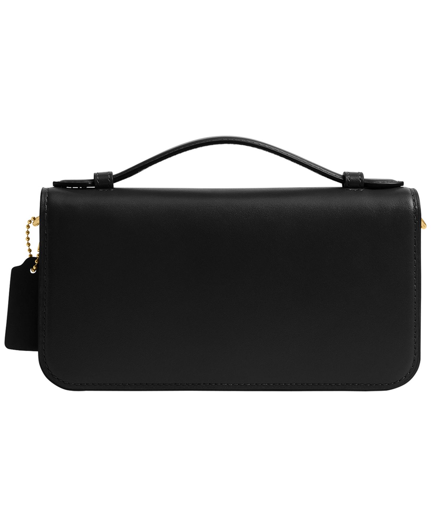 Женская сумка Coach Elora Small Leather Top Handle Shoulder, цвет: Латунный / Чёрный — фото 4