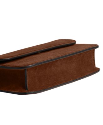 Suede Elora Top Handle Leather Crossbody Bag