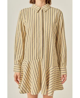 Women's Collar Flare Skirt Dress