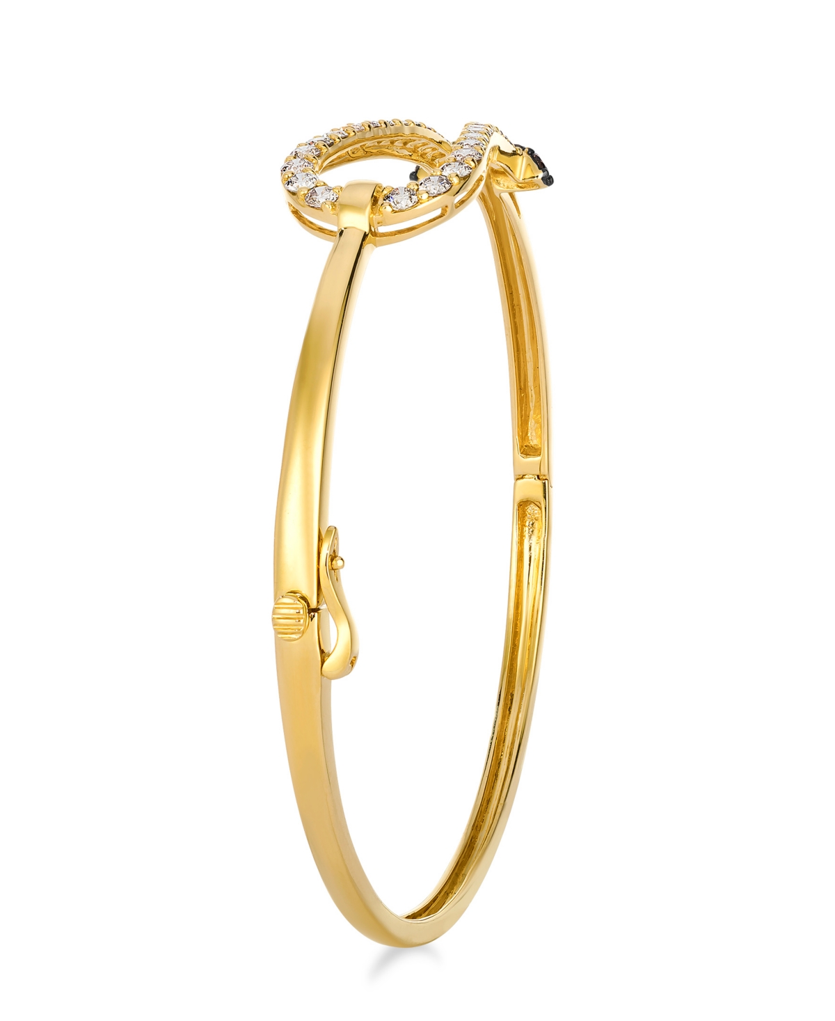 Le Vian Nude Diamond (1.05 Ct. T.w.) And Chocolate Diamond (0.14 Ct. T.w.) Bangle In 14k Honey Gold In Gold