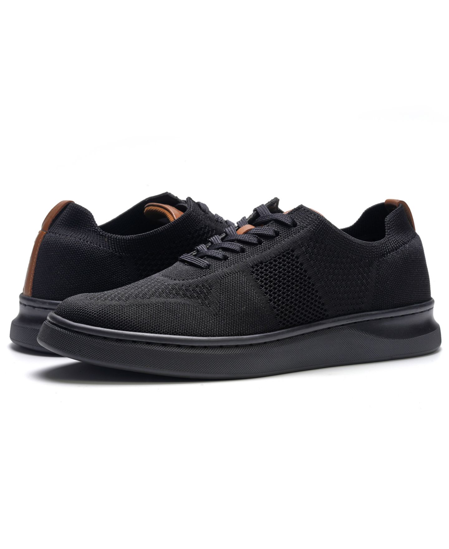 Мужские кроссовки A. Veer Stride Knit Lace-Up, цвет: Чёрный — фото 6