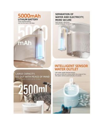 Cordless Cat Water Fountain Mini 2.5L/85oz
