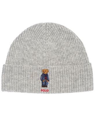 Men's Solid Denim Bear Beanie