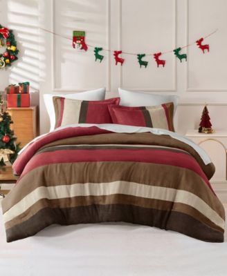 Boulder Stripe Micro Suede 3-Pc. Comforter Set, Full/Queen