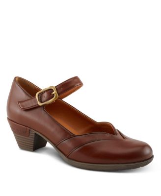 Maryneah Mary Jane with Adjustable Hook Loop Leather Vamp