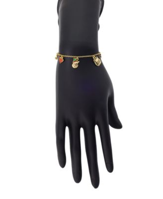 Winnie the Pooh Cubic Zirconia and Cystal Adjustable Bolo Bracelet