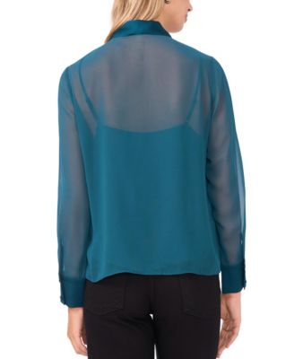 Women's Long-Sleeve Button-Down Top