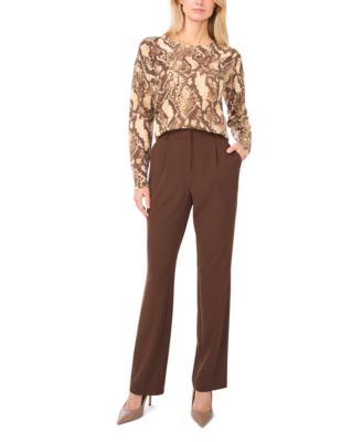 Women's Snake Print Long-Sleeve Sweater